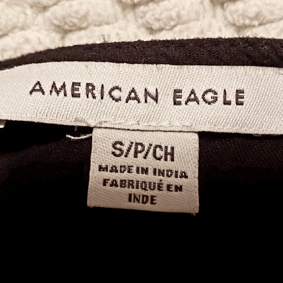 American Eagle Black Blouse with Embroidery Size SP - Picture 6 of 8
